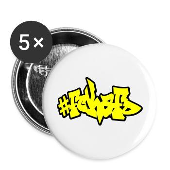 FCK AFD - Buttons groß 56 mm (5er Pack) - Weiß - Vorne