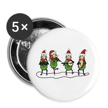 Christmas Folk Sheep - Buttons large 2.2''/56 mm (5-pack) - white - Front