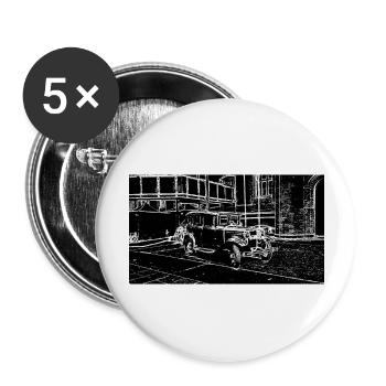 Car White Black - Buttons large 2.2''/56 mm (5-pack) - white - Front