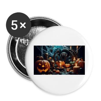 Spiders - Buttons large 2.2''/56 mm (5-pack) - white - Front