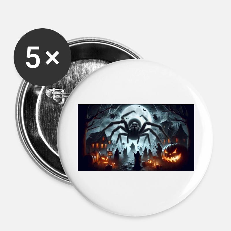 Spooky - Buttons large 2.2''/56 mm (5-pack) - white