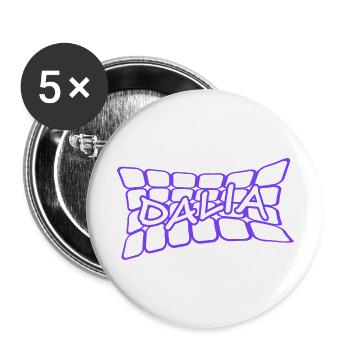 Dalia comme nom - Lot de 5 grands badges (56 mm) - blanc - Devant