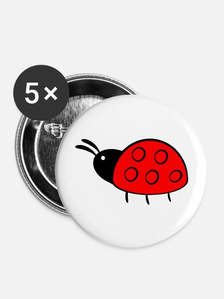 Ladybird - Buttons large 2.2''/56 mm (5-pack) - white