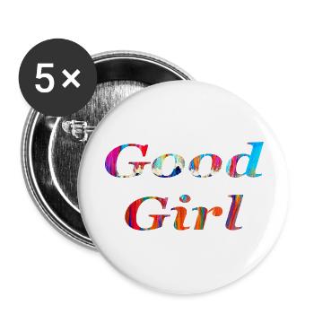 Heaven is for Good Girls 1 - Buttons groß 56 mm (5er Pack) - Weiß - Vorne