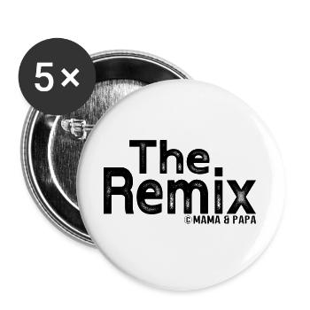 The Remix by mom and dad – Funny children's design - Buttons large 2.2''/56 mm (5-pack) - white - Front