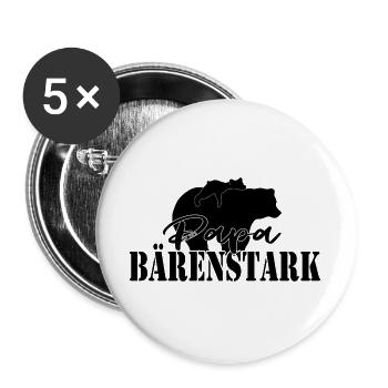 Papa Stark 2026 – Strong Father Design - Buttons large 2.2''/56 mm (5-pack) - white - Front