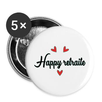 RETIREMENT. COLLEAGUE. RETIREMENT. RETIRED. RETIREMENT. - Buttons large 2.2''/56 mm (5-pack) - white - Front