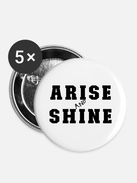 Arise and Shine - Buttons large 2.2''/56 mm (5-pack) - white