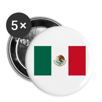 Mexico - Buttons large 2.2''/56 mm (5-pack) - white - Front
