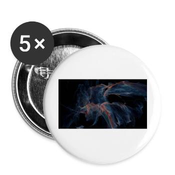 3D Interstellare Galaxy - Buttons groß 56 mm (5er Pack) - Weiß - Vorne