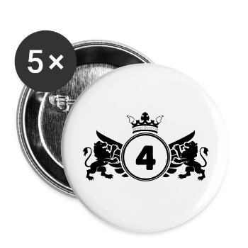 Armoiries 4 - Lot de 5 grands badges (56 mm) - blanc - Devant