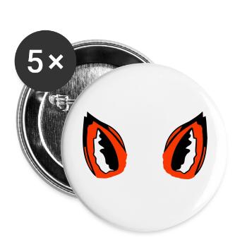 Fox Red Fox Ears Fox Ears Ears Sweet Hearing - Buttons large 2.2''/56 mm (5-pack) - white - Front