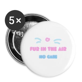 FUR in the AIR - Buttons groß 56 mm (5er Pack) - Weiß - Vorne