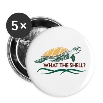 Was zum Teufel? - Buttons groß 56 mm (5er Pack) - Weiß - Vorne
