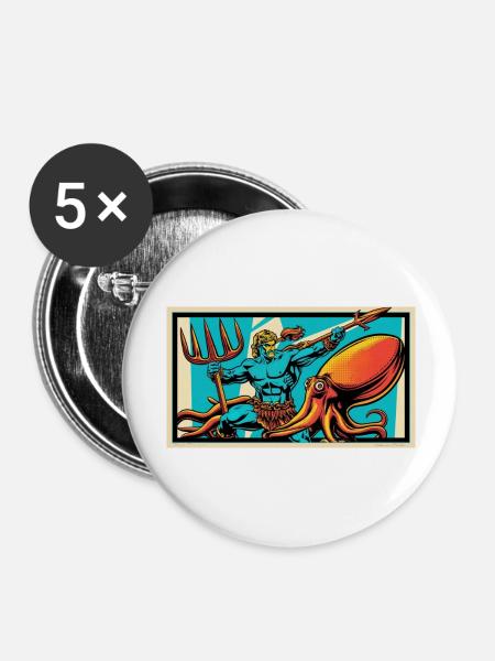 nVx Poseidon 2 - Buttons groß 56 mm (5er Pack) - Weiß