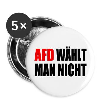 afd wählt man nicht - Buttons groß 56 mm (5er Pack) - Weiß - Vorne