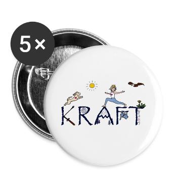 Bliss and Paw - Kraft - Buttons groß 56 mm (5er Pack) - Weiß - Vorne