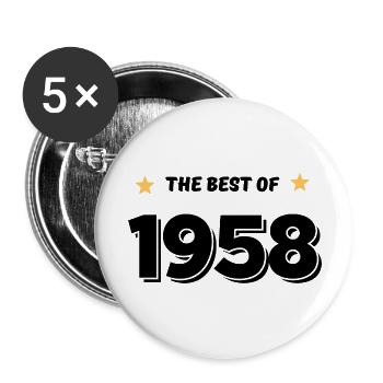 Das Beste von 1958 - Buttons groß 56 mm (5er Pack) - Weiß - Vorne