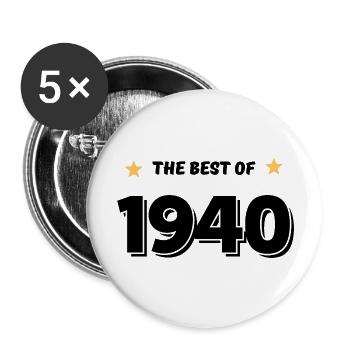 Das Beste von 1940 - Buttons groß 56 mm (5er Pack) - Weiß - Vorne