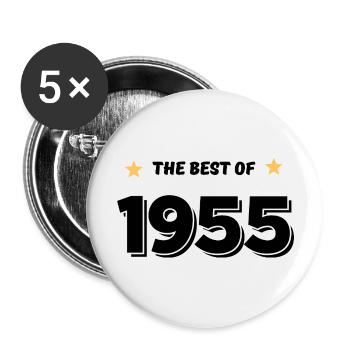Best of 1955 - Buttons large 2.2''/56 mm (5-pack) - white - Front