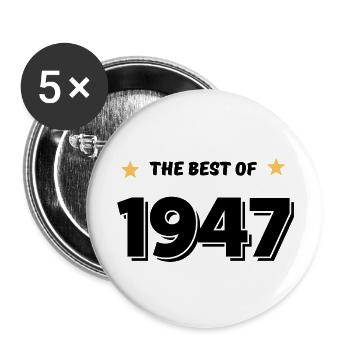 Best of 1947 - Lot de 5 grands badges (56 mm) - blanc - Devant