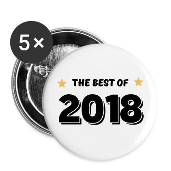 Best of 2018 - Lot de 5 grands badges (56 mm) - blanc - Devant