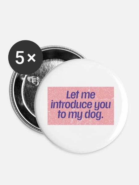 Dog First Impressions - Buttons groß 56 mm (5er Pack) - Weiß