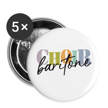 Choir - Baritone singer - Buttons large 2.2''/56 mm (5-pack) - white - Front