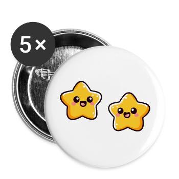 stern comic 2 - Buttons groß 56 mm (5er Pack) - Weiß - Vorne