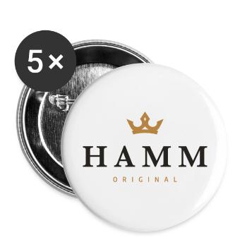 Hamm Original Family Logo - Buttons large 2.2''/56 mm (5-pack) - white - Front