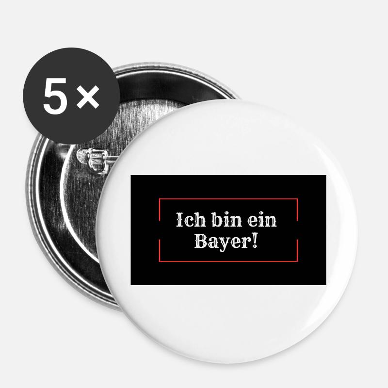 Bayern 1# - Buttons groß 56 mm (5er Pack) - Weiß