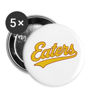 Eaters (Vintage Flowing Baseball Typography) - Buttons large 2.2''/56 mm (5-pack) - white - Front