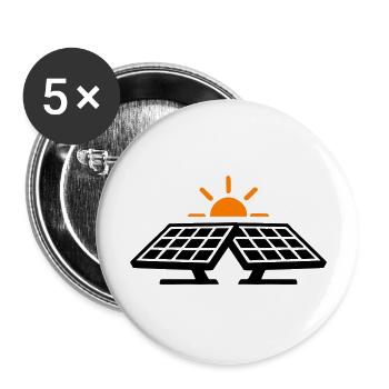 Solar Power Icon - Buttons large 2.2''/56 mm (5-pack) - white - Front
