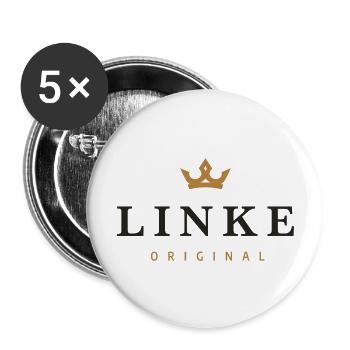 Gauche : Logo original de la famille - Lot de 5 grands badges (56 mm) - blanc - Devant