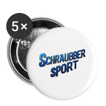 Schrauber Sport - Buttons groß 56 mm (5er Pack) - Weiß - Vorne