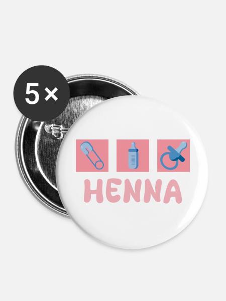 Schnuller Henna - Buttons groß 56 mm (5er Pack) - Weiß