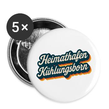 Heimathafen Kühlungsborn Andenken - Buttons groß 56 mm (5er Pack) - Weiß - Vorne