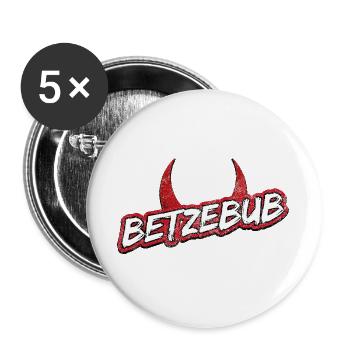 Betzebub Kaiserslautern - Buttons groß 56 mm (5er Pack) - Weiß - Vorne
