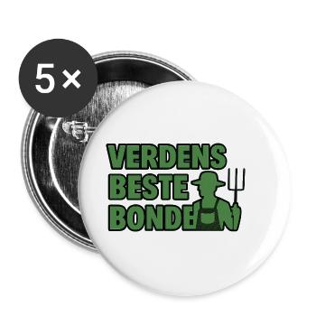 Der beste Bauer der Welt - Buttons groß 56 mm (5er Pack) - Weiß - Vorne