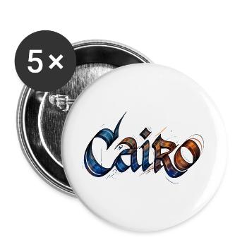 Le Caire - Lot de 5 grands badges (56 mm) - blanc - Devant