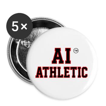 Sporty Letterprint Athletics T-shirt - Buttons large 2.2''/56 mm (5-pack) - white - Front