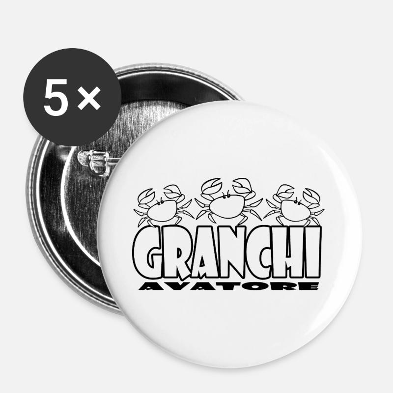 Crabs - Buttons large 2.2''/56 mm (5-pack) - white