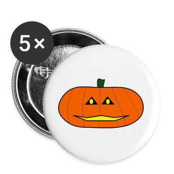 HALLOWEEN. PUMPKIN. HALLOWEEN PUMPKIN - Buttons large 2.2''/56 mm (5-pack) - white - Front