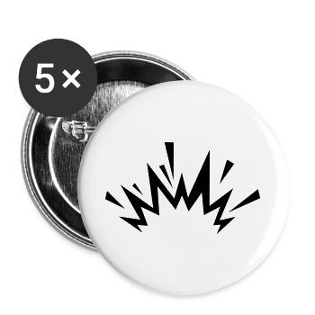 Explosion de bande dessinée - Lot de 5 grands badges (56 mm) - blanc - Devant