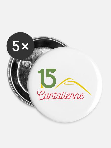 Cantal-Logo - Buttons groß 56 mm (5er Pack) - Weiß
