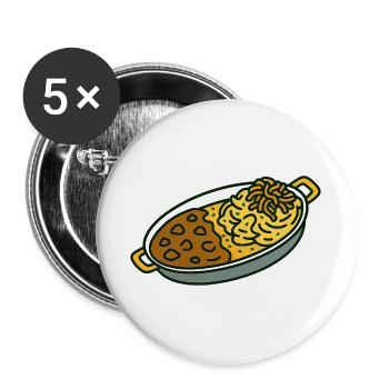 Les plats préférés de grand-mère Karin - Lot de 5 grands badges (56 mm) - blanc - Devant