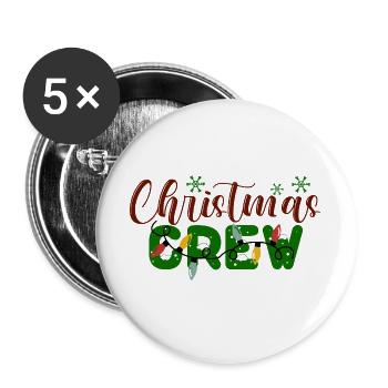 Christmas Crew Holiday Pattern - Buttons large 2.2''/56 mm (5-pack) - white - Front