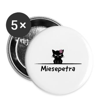 Miesepetra Pun: Petra Miesepeter - Buttons large 2.2''/56 mm (5-pack) - white - Front