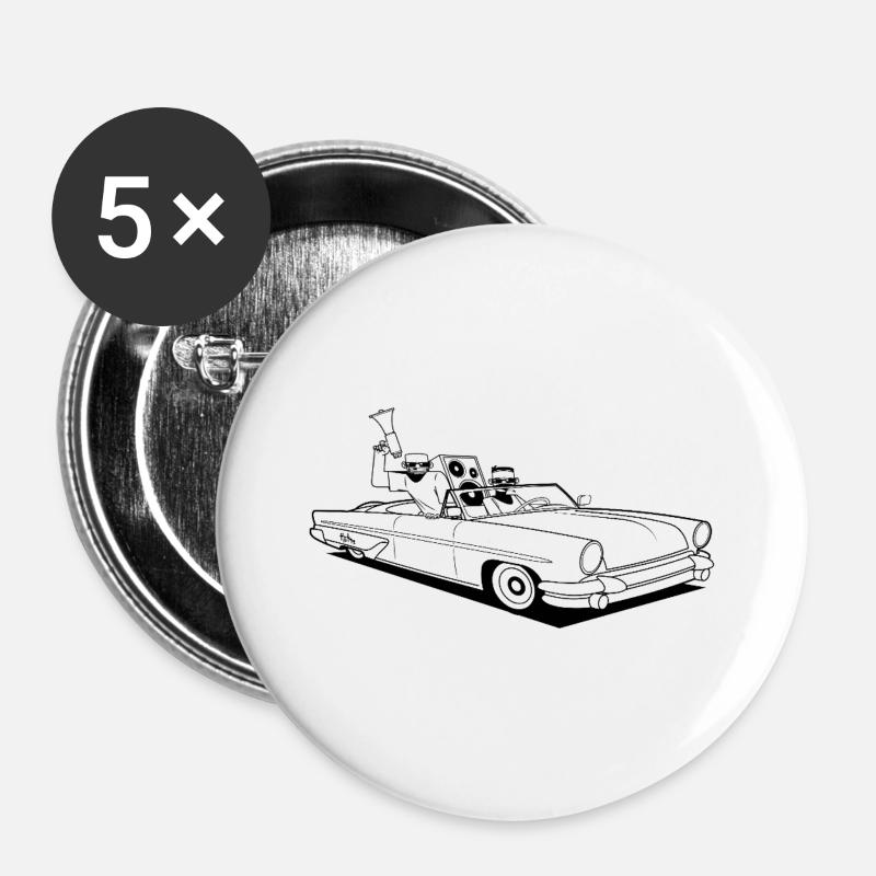 DriveBy - Buttons large 2.2''/56 mm (5-pack) - white