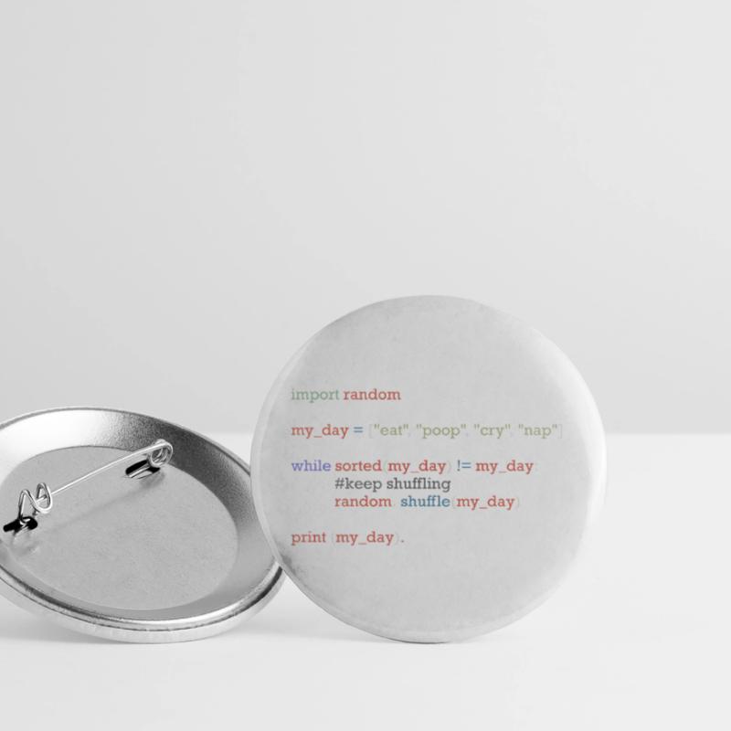 Drôle de code python sur la vie quotidienne, bébé Lot de 5 grands badges (56 mm)